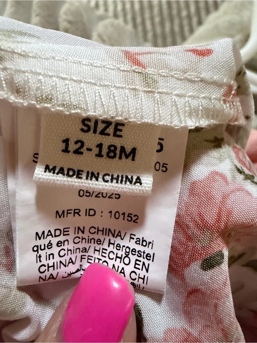SHEIN Pink & White Floral Girls' Spaghetti-Strap Jumpsuit